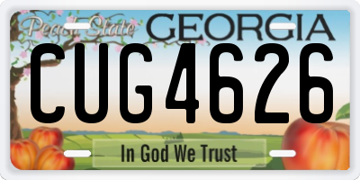 GA license plate CUG4626