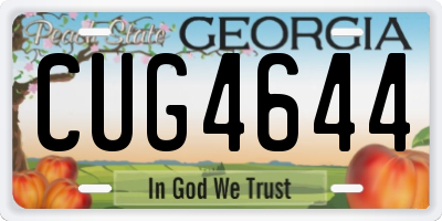 GA license plate CUG4644