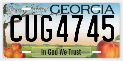 GA license plate CUG4745