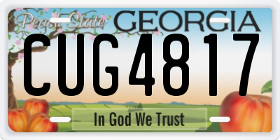 GA license plate CUG4817