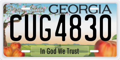GA license plate CUG4830