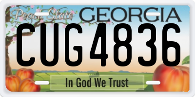 GA license plate CUG4836