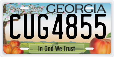 GA license plate CUG4855