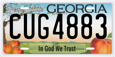 GA license plate CUG4883