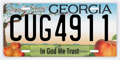 GA license plate CUG4911