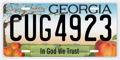 GA license plate CUG4923
