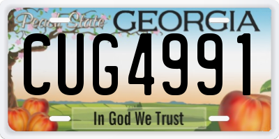 GA license plate CUG4991