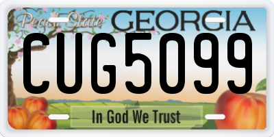 GA license plate CUG5099