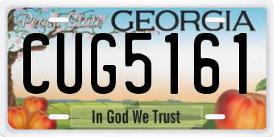 GA license plate CUG5161