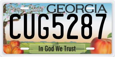 GA license plate CUG5287