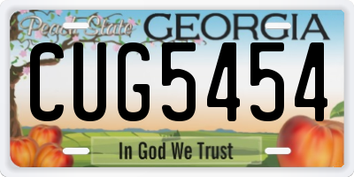 GA license plate CUG5454
