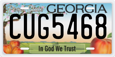 GA license plate CUG5468