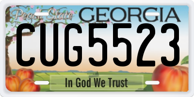 GA license plate CUG5523