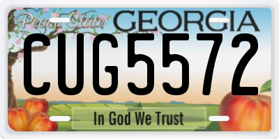 GA license plate CUG5572