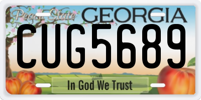 GA license plate CUG5689