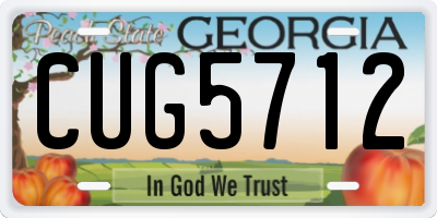 GA license plate CUG5712