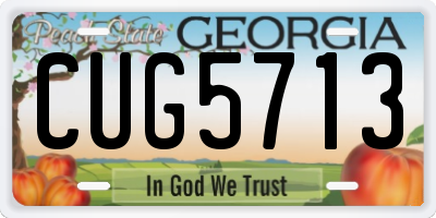 GA license plate CUG5713