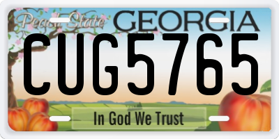 GA license plate CUG5765