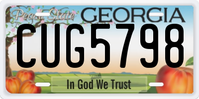 GA license plate CUG5798
