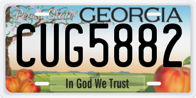 GA license plate CUG5882
