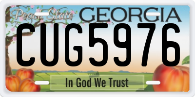 GA license plate CUG5976