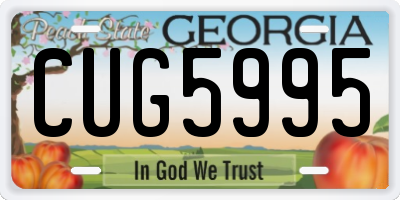 GA license plate CUG5995