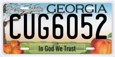GA license plate CUG6052