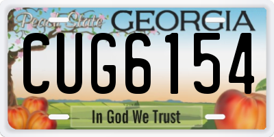 GA license plate CUG6154
