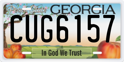 GA license plate CUG6157