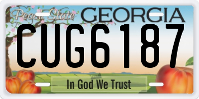 GA license plate CUG6187