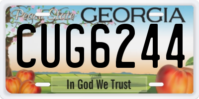 GA license plate CUG6244