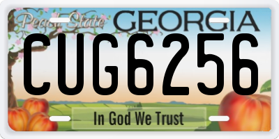 GA license plate CUG6256