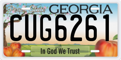 GA license plate CUG6261
