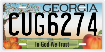 GA license plate CUG6274