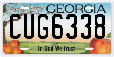 GA license plate CUG6338