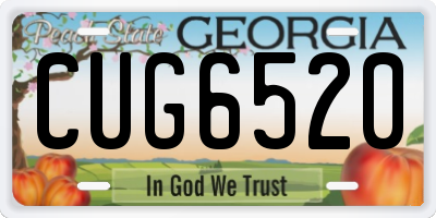 GA license plate CUG6520