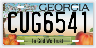 GA license plate CUG6541