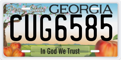GA license plate CUG6585