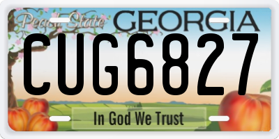 GA license plate CUG6827