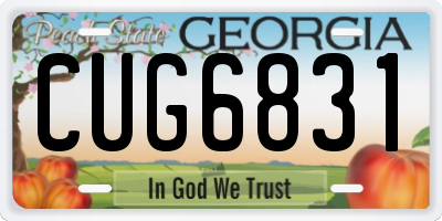 GA license plate CUG6831