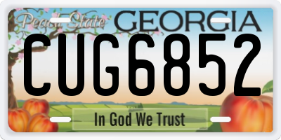GA license plate CUG6852