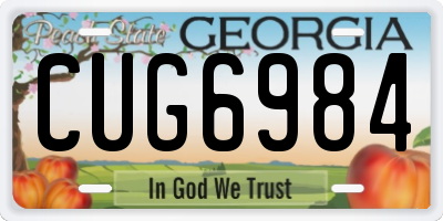 GA license plate CUG6984