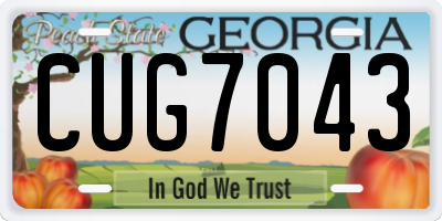 GA license plate CUG7043