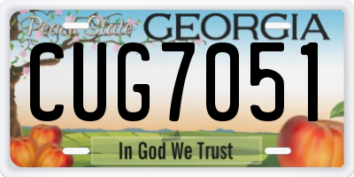 GA license plate CUG7051