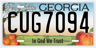 GA license plate CUG7094