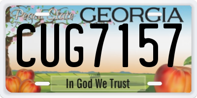 GA license plate CUG7157