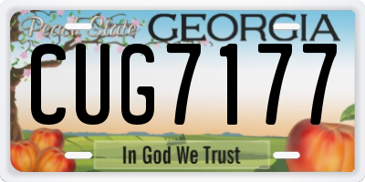 GA license plate CUG7177