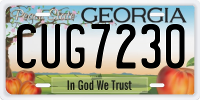 GA license plate CUG7230