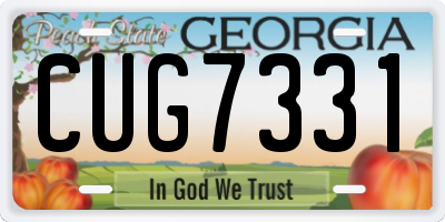 GA license plate CUG7331