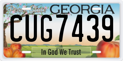 GA license plate CUG7439